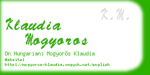 klaudia mogyoros business card